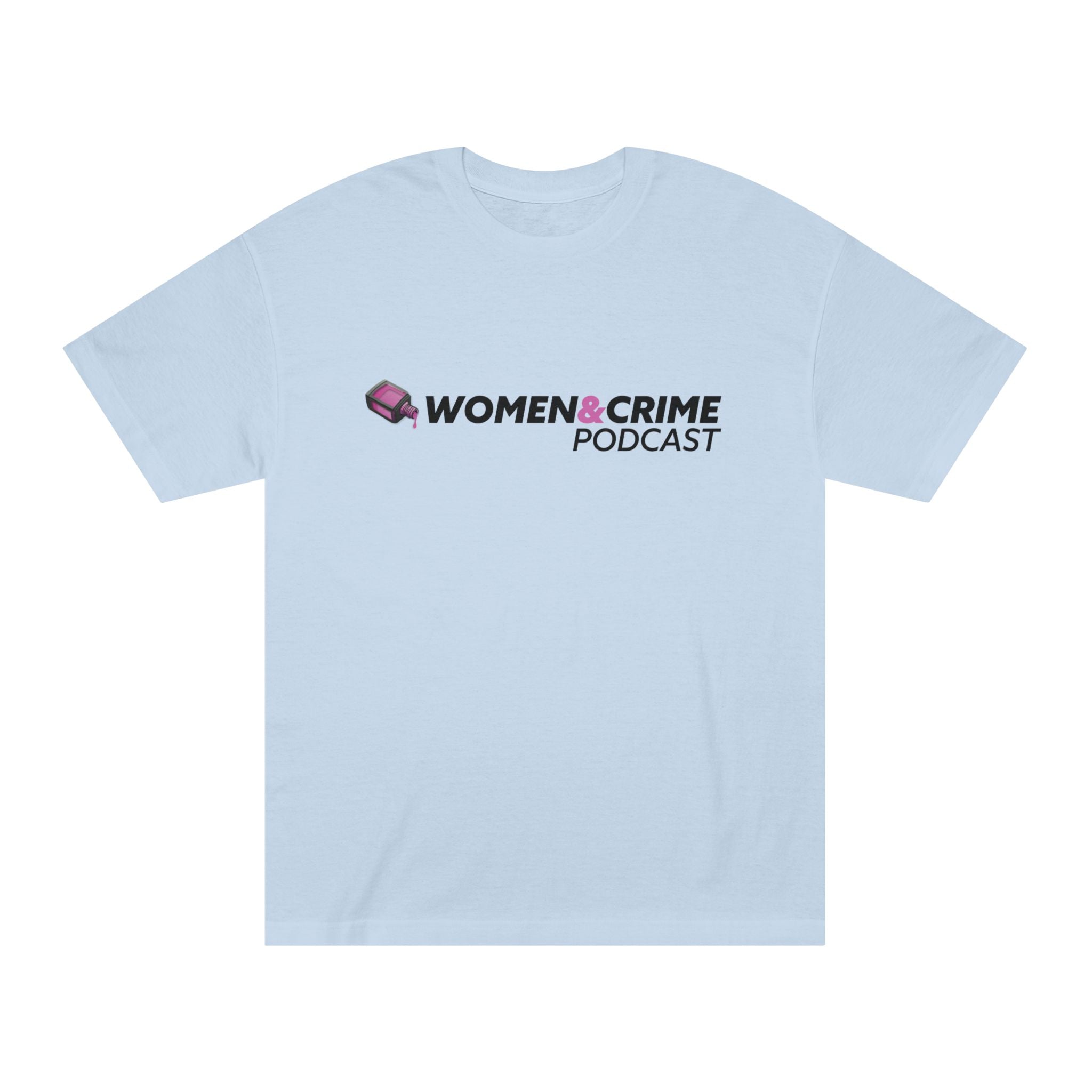 Women & Crime Logo Tee — True Crime Podcast Shirt - Light Colors