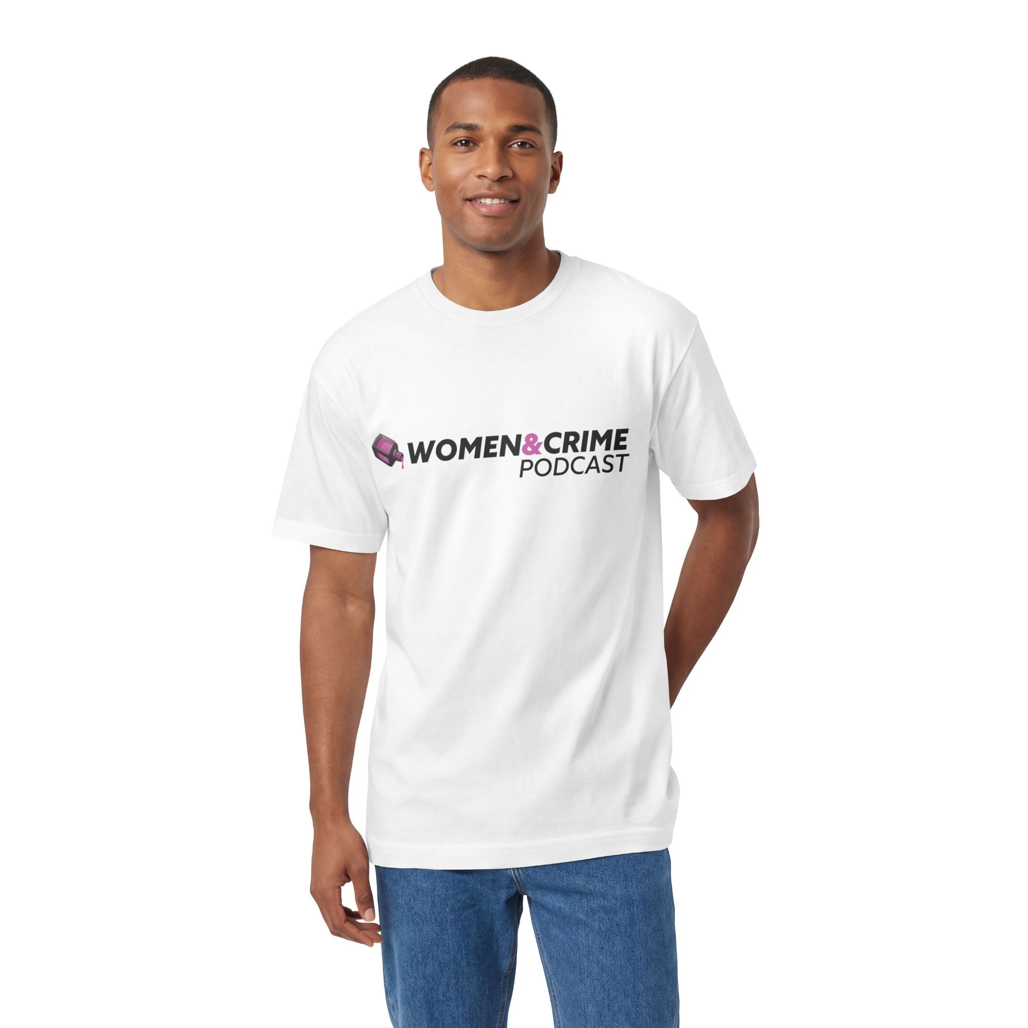 Women & Crime Logo Tee — True Crime Podcast Shirt - Light Colors
