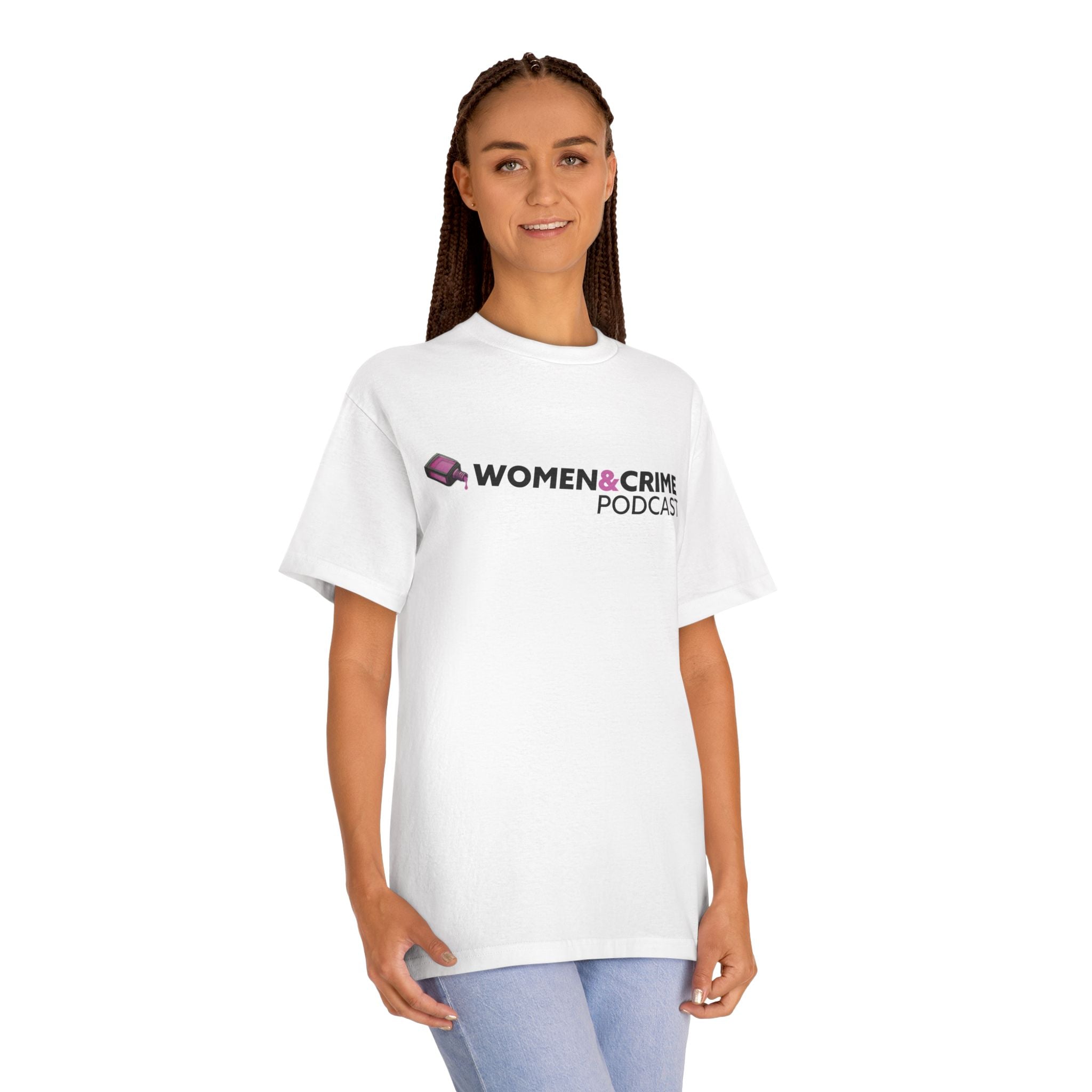 Women & Crime Logo Tee — True Crime Podcast Shirt - Light Colors