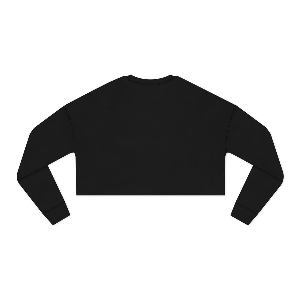 Cropped Sweatshirt — "Women Crime" Minimal Logo Crop Top