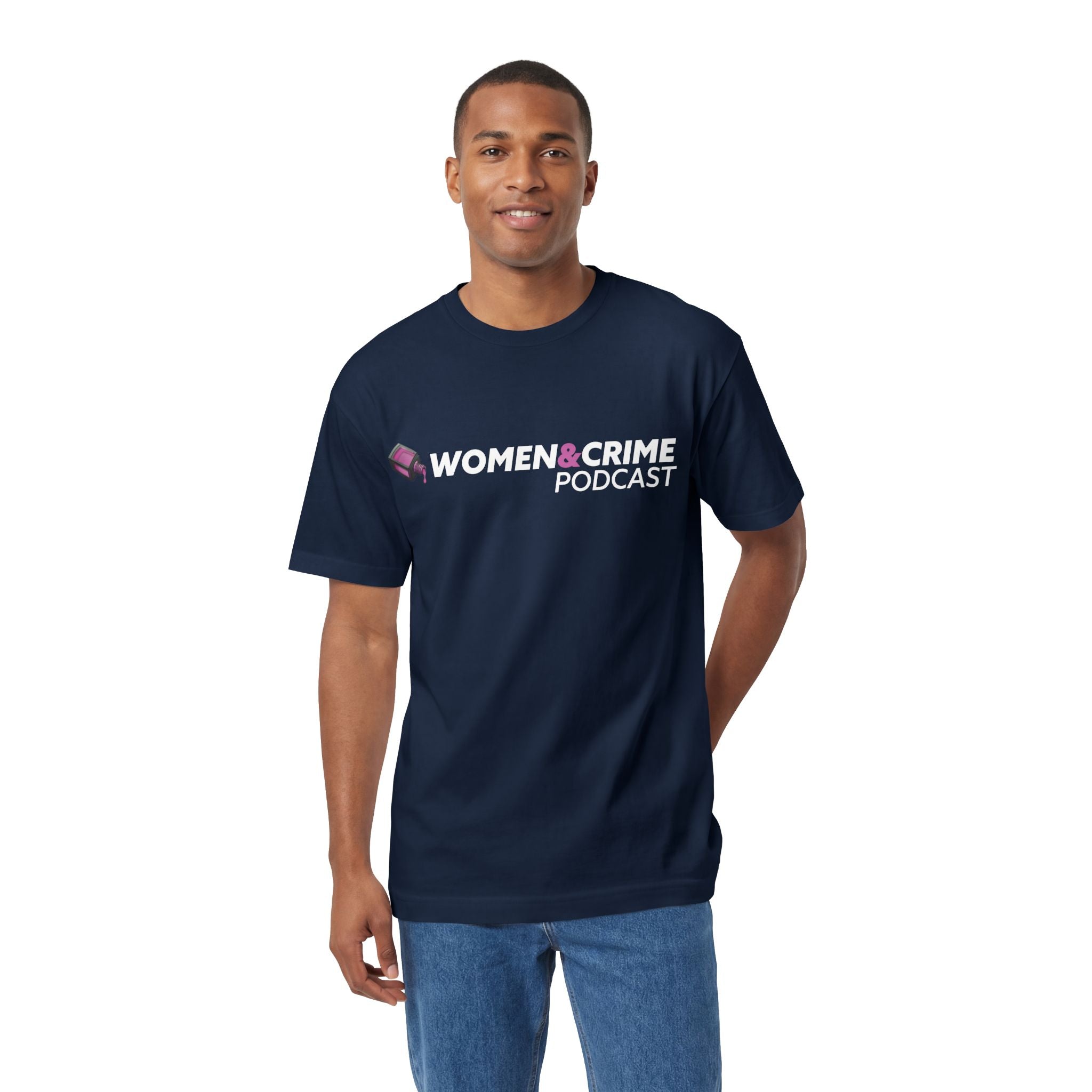 Women & Crime Logo Tee — True Crime Podcast Shirt - Dark Colors