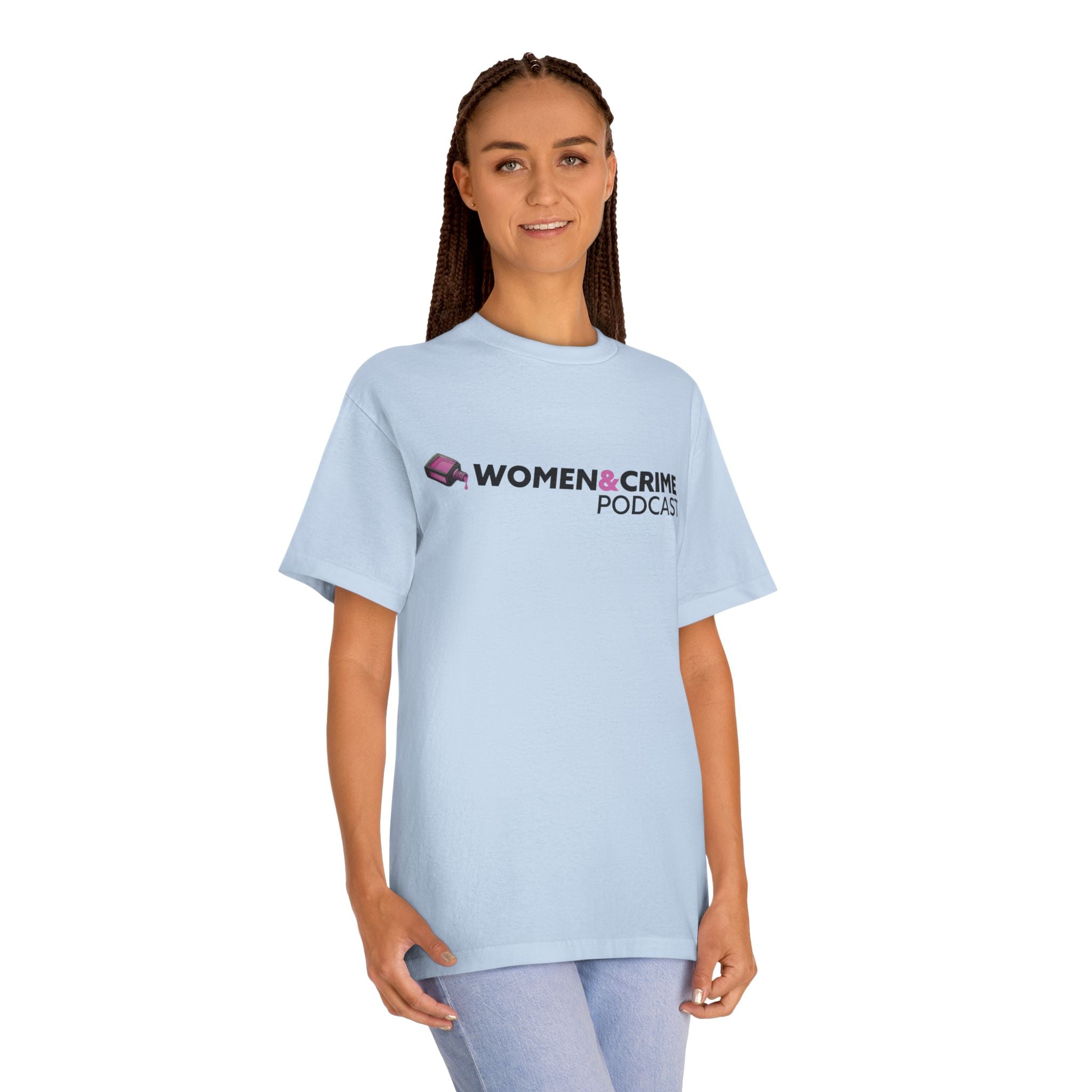 Women & Crime Logo Tee — True Crime Podcast Shirt - Light Colors