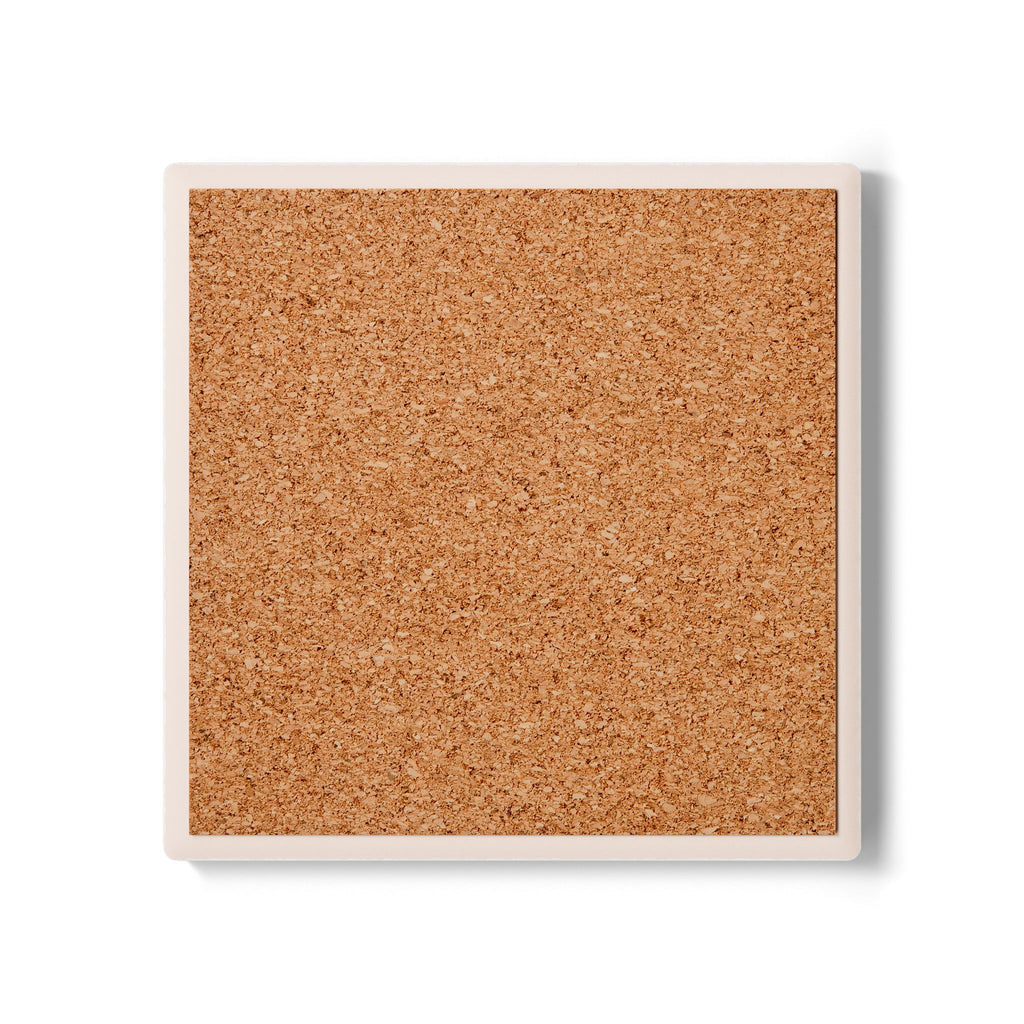 Ceramic Coaster — Neon Pink Nail Polish Bottle Design
