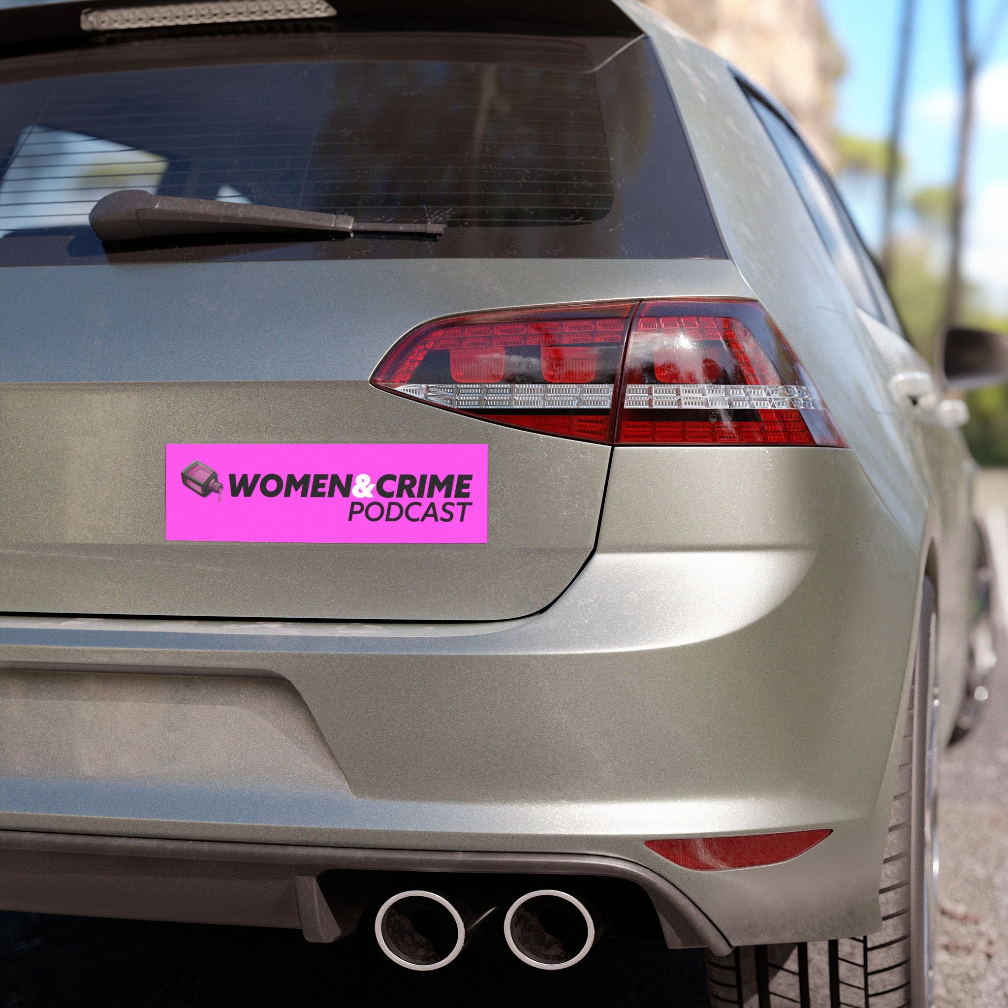 Women & Crime Car Magnet — True Crime Podcast Logo for your bumper
