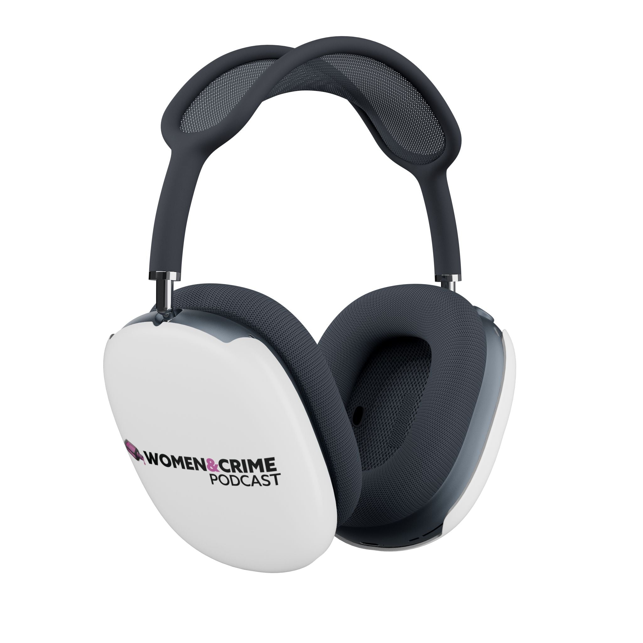 AirPods Max Case – Women & Crime Podcast Pink Nail Polish Logo