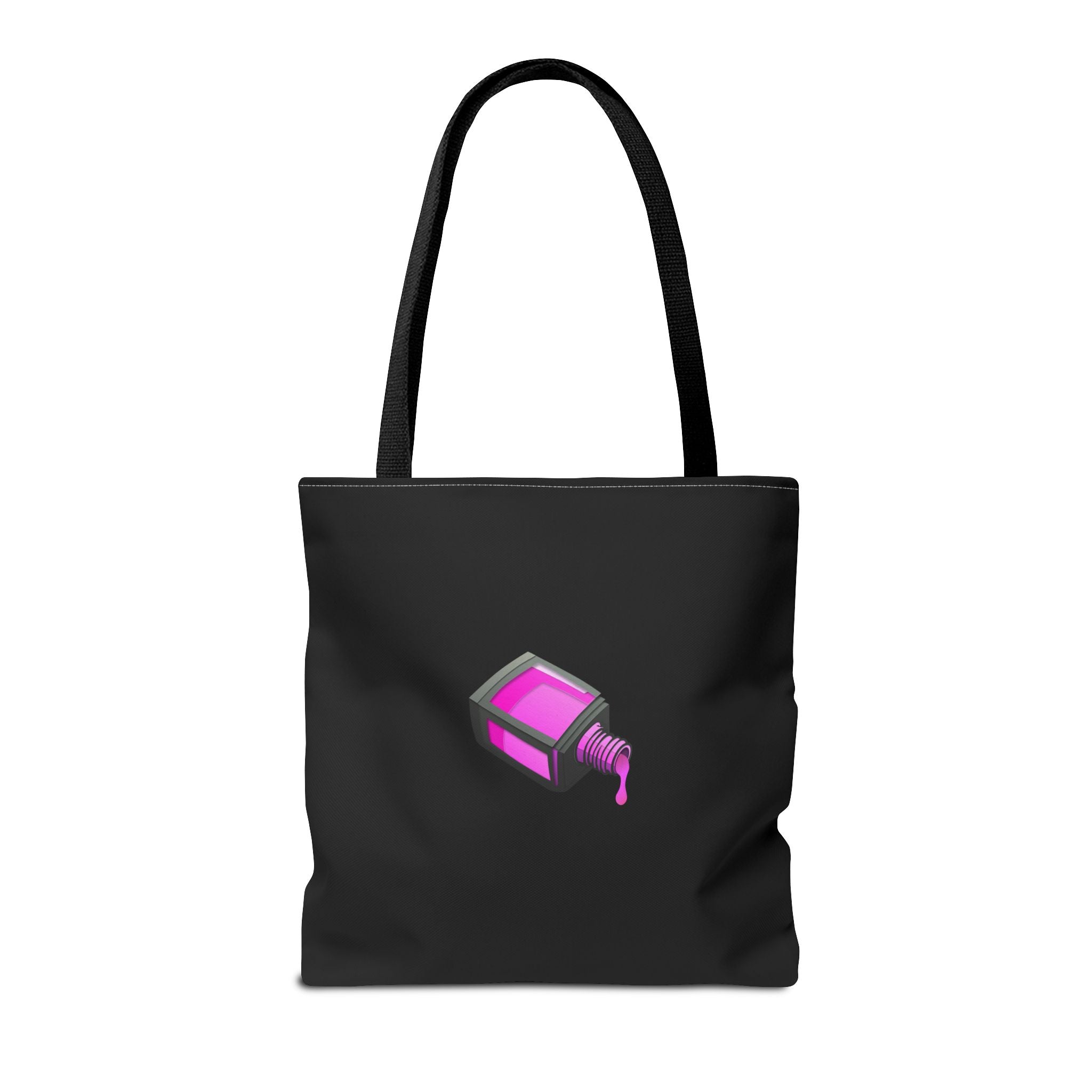 Women & Crime Podcast Tote Bag — 2 sided Pink Nail Polish with Logo
