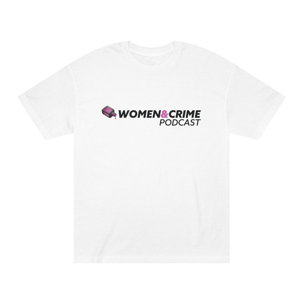 Women & Crime Logo Tee — True Crime Podcast Shirt - Light Colors