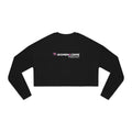 Cropped Sweatshirt — "Women Crime" Minimal Logo Crop Top