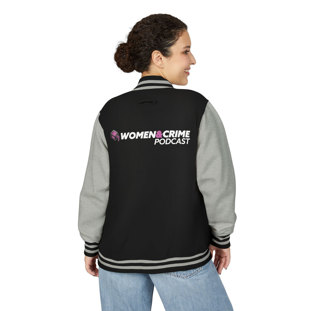 Letterman Jacket — Women & Grim Podcast Logo Varsity Jacket
