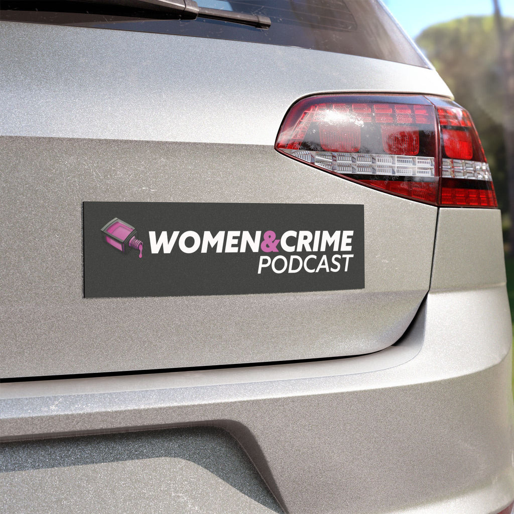 Women & Crime Car Magnet — True Crime Podcast Logo for your bumper