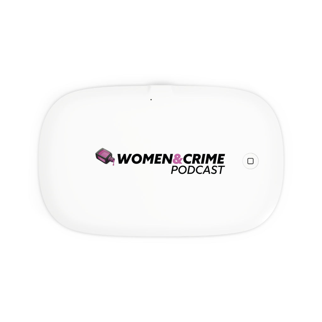 Women & Crime UV Phone Sanitizer + Wireless Charging Pad — Portable Germ-Killing Qi Charger