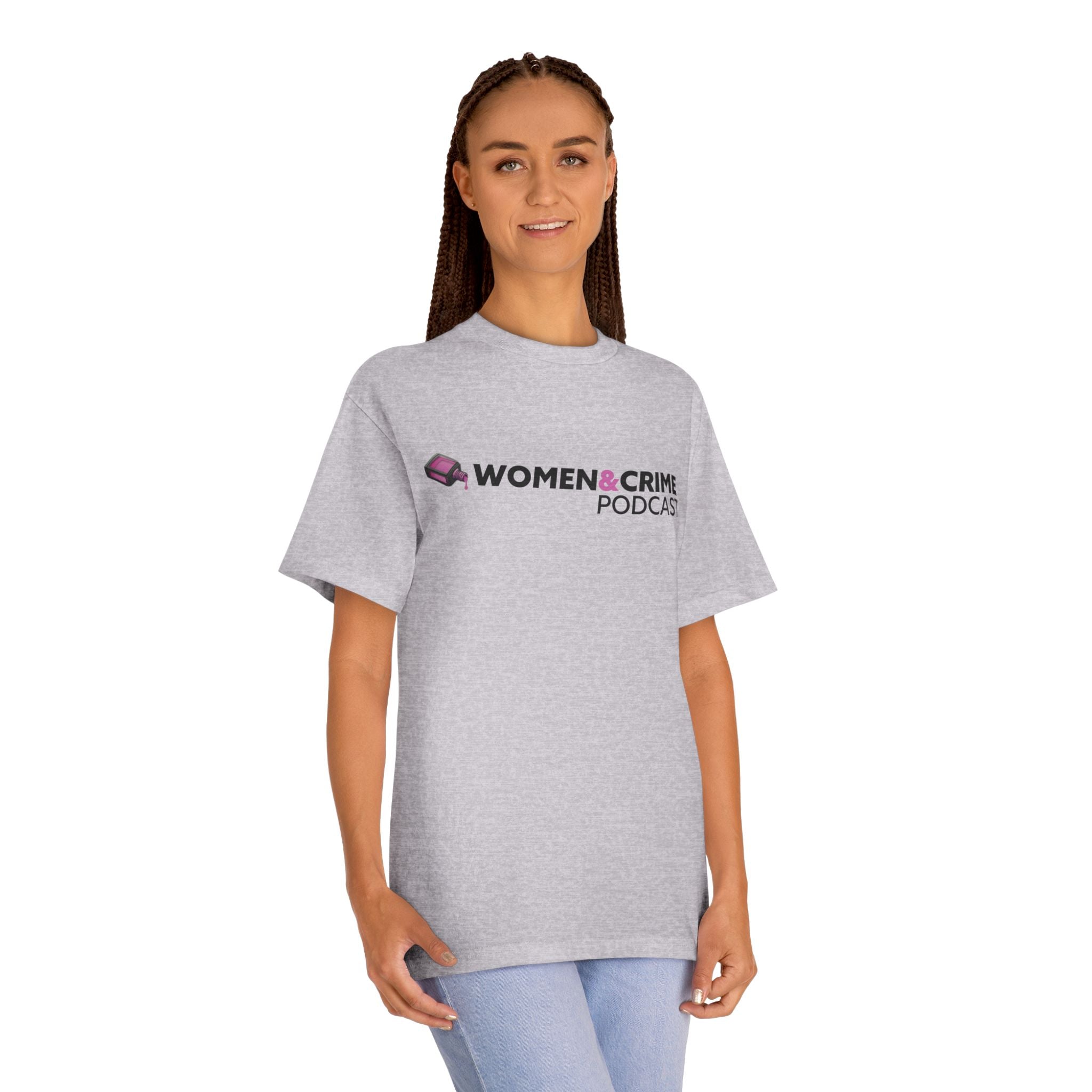 Women & Crime Logo Tee — True Crime Podcast Shirt - Light Colors