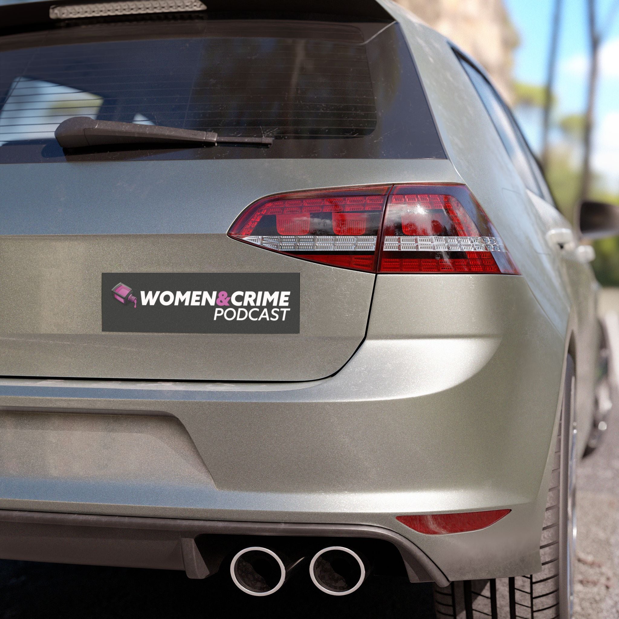 Women & Crime Car Magnet — True Crime Podcast Logo for your bumper