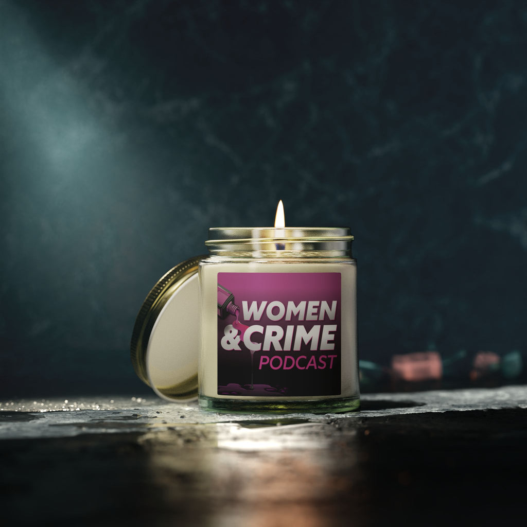 Scented Candle — Coconut Apricot Wax "Women & Crime" Podcast Label (4oz & 9oz)