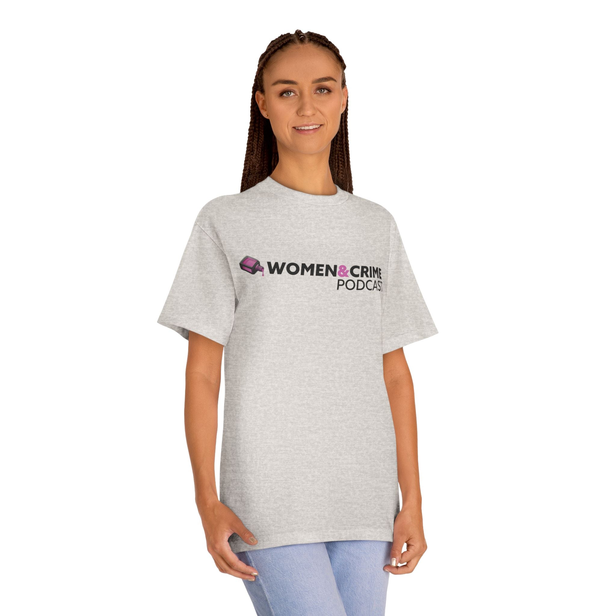 Women & Crime Logo Tee — True Crime Podcast Shirt - Light Colors