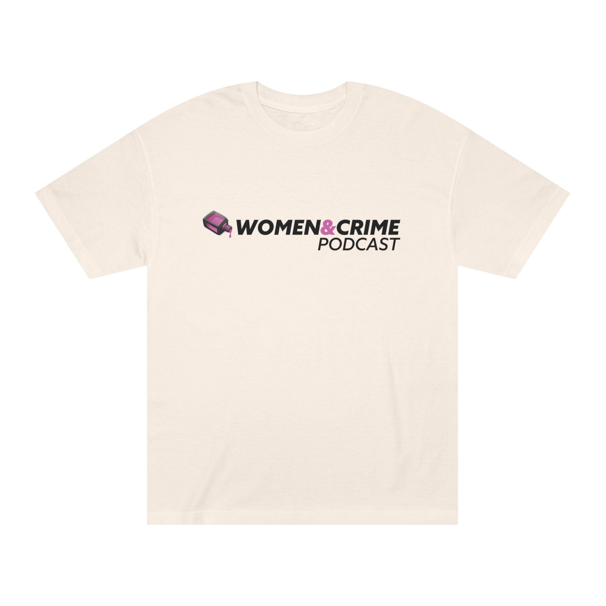 Women & Crime Logo Tee — True Crime Podcast Shirt - Light Colors