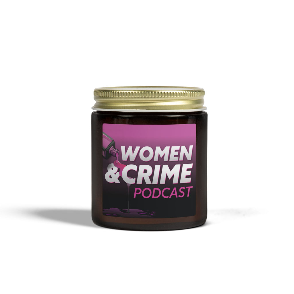 Scented Candle — Coconut Apricot Wax "Women & Crime" Podcast Label (4oz & 9oz)