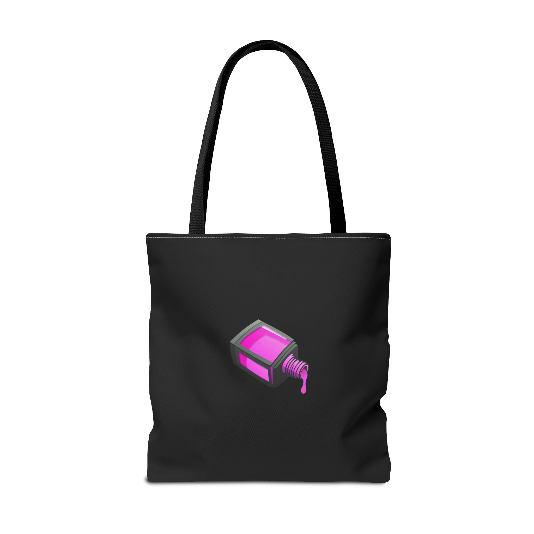 Women & Crime Podcast Tote Bag — 2 sided Pink Nail Polish with Logo