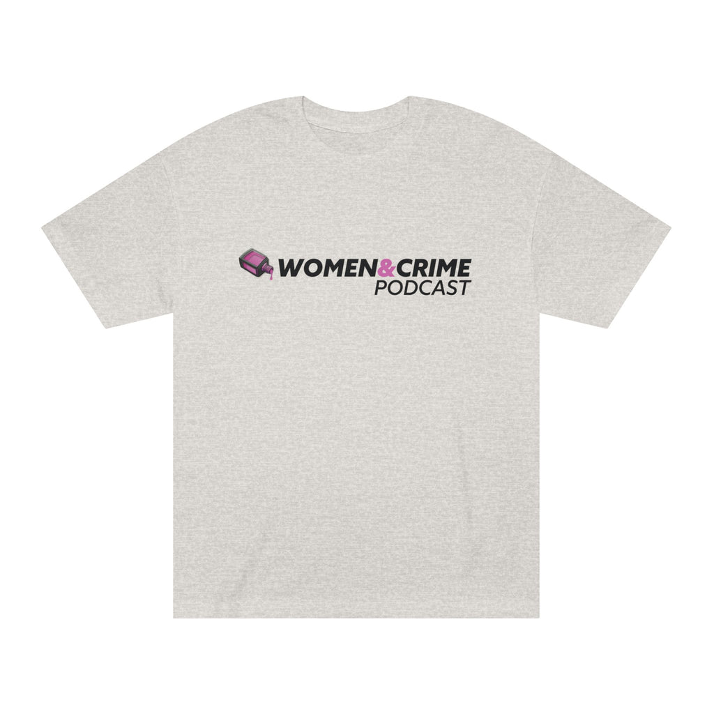 Women & Crime Logo Tee — True Crime Podcast Shirt - Light Colors