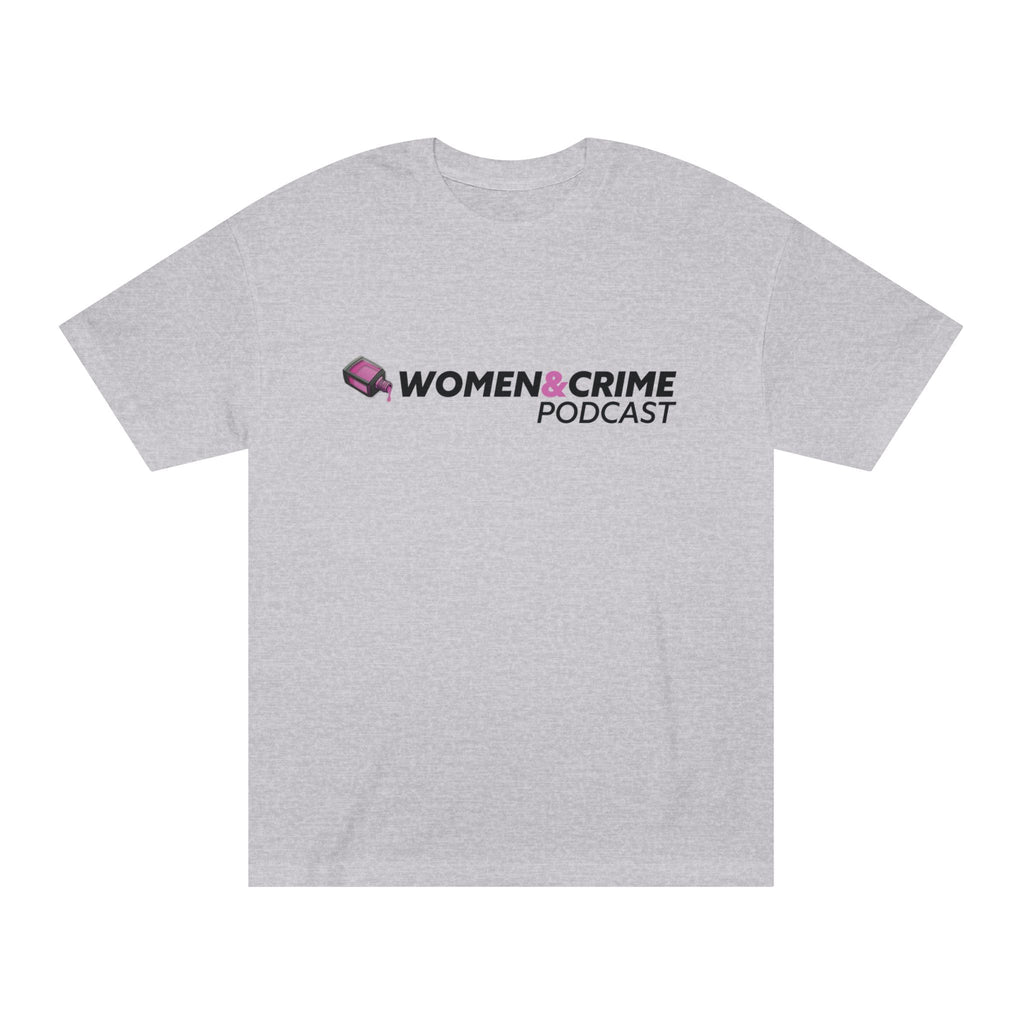 Women & Crime Logo Tee — True Crime Podcast Shirt - Light Colors