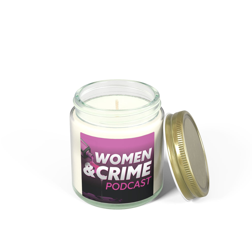 Scented Candle — Coconut Apricot Wax "Women & Crime" Podcast Label (4oz & 9oz)