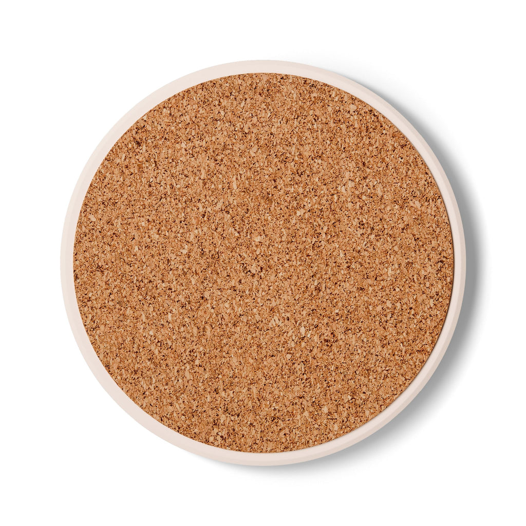 Ceramic Coaster — Neon Pink Nail Polish Bottle Design