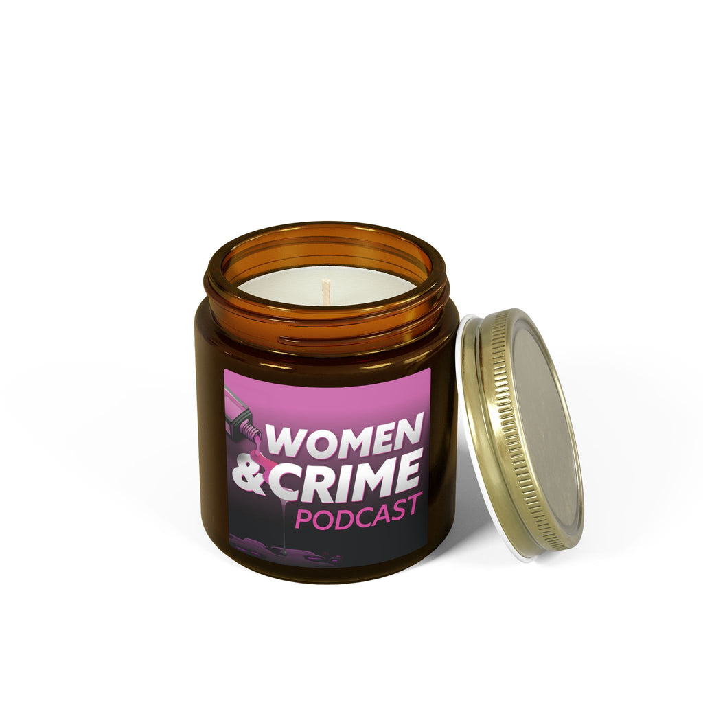 Scented Candle — Coconut Apricot Wax "Women & Crime" Podcast Label (4oz & 9oz)