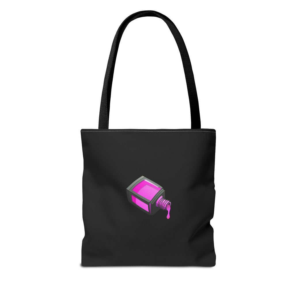 Women & Crime Podcast Tote Bag — 2 sided Pink Nail Polish with Logo