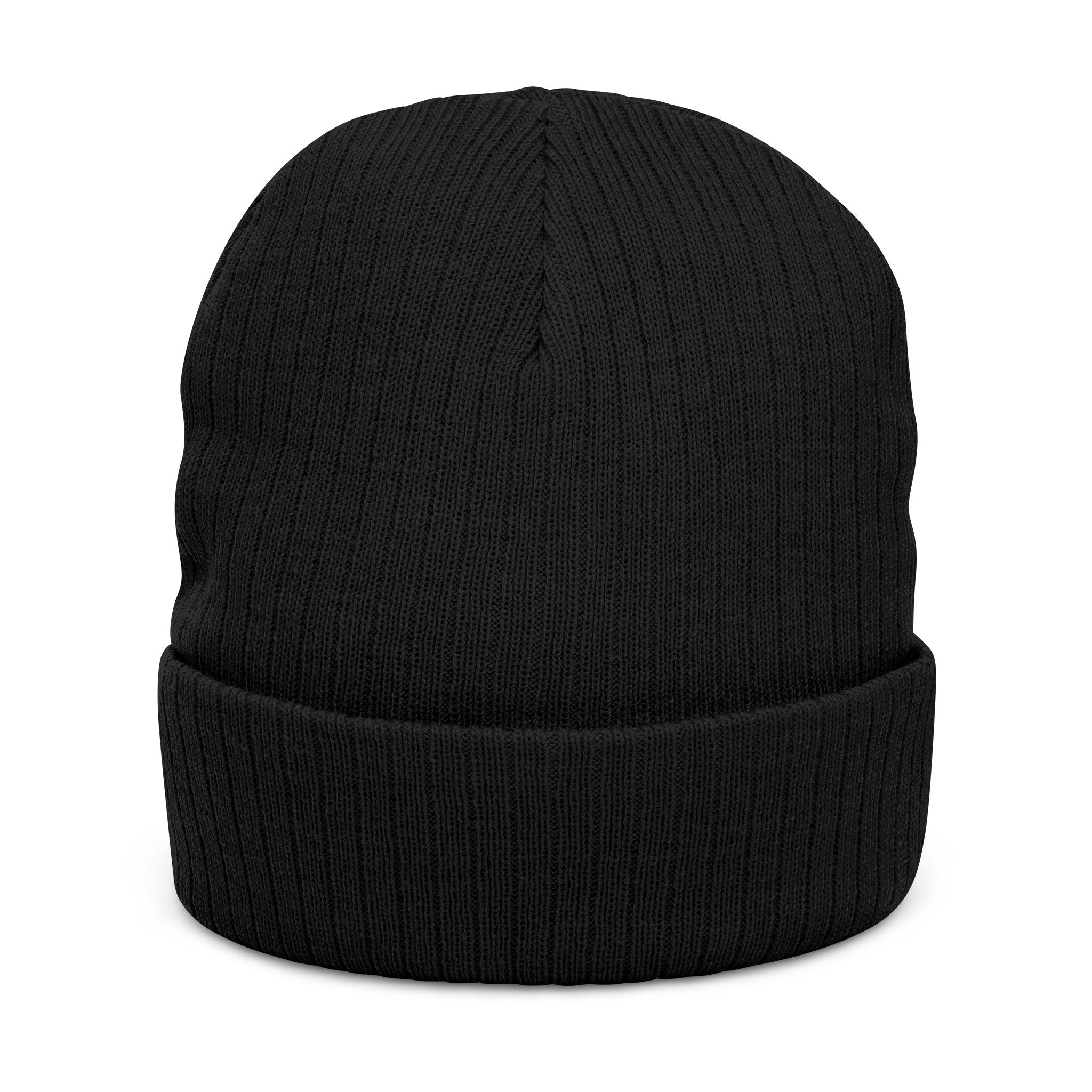Copy of Embroidered Beanie — Women & Crime Podcast Ribbed Knit Hat