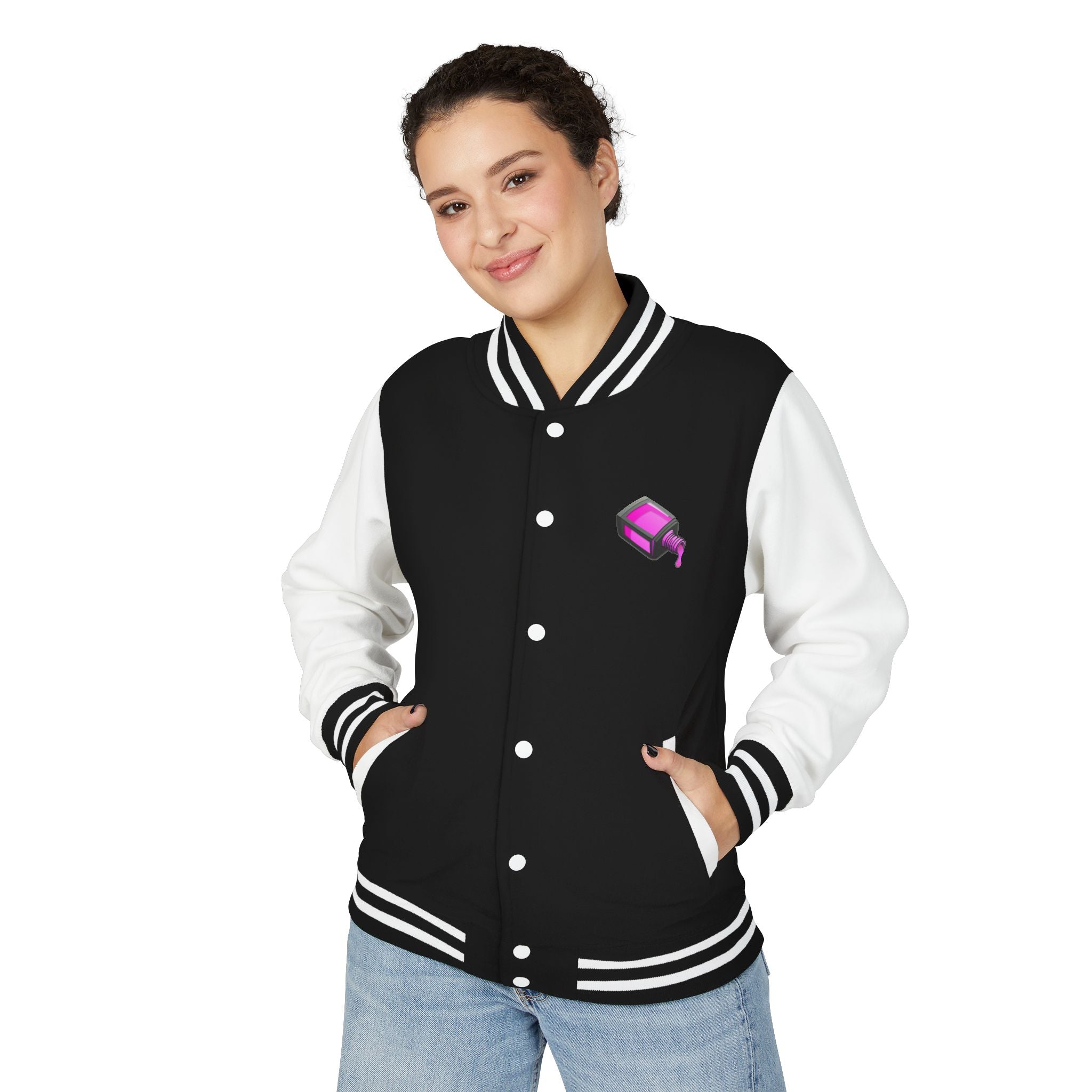 Letterman Jacket — Women & Grim Podcast Logo Varsity Jacket